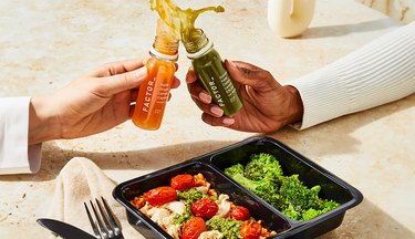 Factor meals with juice shots