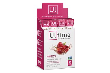 Ultima Replenisher water flavor packet on white background