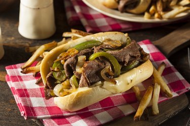 Homemade Philly Cheesesteak Sandwich