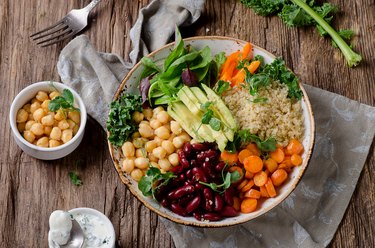 Big salad with vegetables