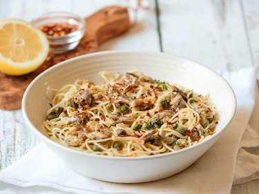 Mediterranean Sardine Pasta with Lemon, Capers and Chili Flakes sardines recipes